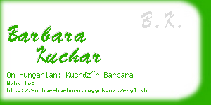 barbara kuchar business card